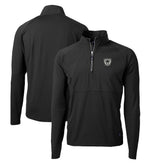 Las Vegas Raiders Cutter & Buck Adapt Eco Knit Hybrid Recycled Quarter-Zip Throwback Pullover Top Black | NFL