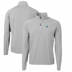 Los Angeles Chargers Cutter & Buck Adapt Eco Knit Hybrid Recycled Quarter-Zip Throwback Pullover Top Gray | NFL