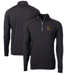 Pittsburgh Steelers Cutter & Buck Adapt Eco Knit Stretch Recycled Quarter-Zip Throwback Pullover Top Black | NFL