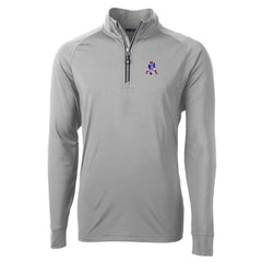 New England Patriots Cutter & Buck Adapt Eco Knit Stretch Recycled Quarter-Zip Throwback Pullover Top Gray | NFL