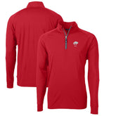 Buffalo Bills Cutter & Buck Adapt Eco Knit Stretch Recycled Quarter-Zip Throwback Pullover Top Red | NFL