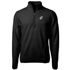 New Orleans Saints Cutter & Buck Throwback Eco Sherpa Fleece Quarter-Zip Pullover Jacket Black | NFL