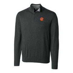 Cincinnati Bengals Cutter & Buck Throwback Logo Lakemont Tri-Blend Quarter-Zip Pullover Sweater Heather Charcoal | NFL