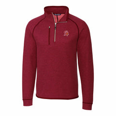 Tampa Bay Buccaneers Cutter & Buck Mainsail Sweater-Knit Half-Zip Pullover Jacket Red | NFL