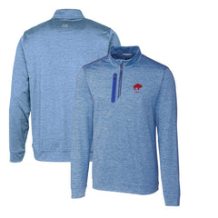Buffalo Bills Cutter & Buck Stealth Heathered Throwback Logo Quarter-Zip Pullover Top Royal | NFL