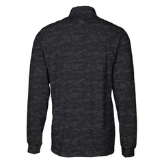 Cincinnati Bengals Cutter & Buck Throwback Logo Traverse Camo Print Stretch Quarter-Zip Pullover Top Black | NFL