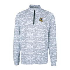 Pittsburgh Steelers Cutter & Buck Throwback Logo Traverse Camo Print Stretch Quarter-Zip Pullover Top Charcoal | NFL