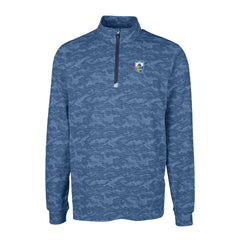 Los Angeles Chargers Cutter & Buck Throwback Logo Traverse Camo Print Stretch Quarter-Zip Pullover Top Navy | NFL