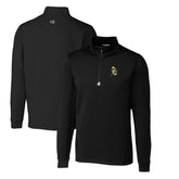 Green Bay Packers Cutter & Buck Throwback Logo Traverse Stretch Quarter-Zip Pullover Top Black | NFL
