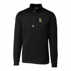 Green Bay Packers Cutter & Buck Throwback Logo Traverse Stretch Quarter-Zip Pullover Top Black | NFL