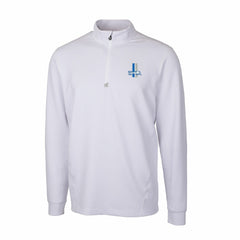 Detroit Lions Cutter & Buck Throwback Logo Traverse Stretch Quarter-Zip Pullover Top White | NFL