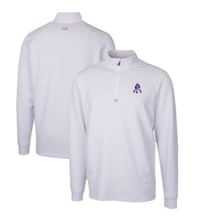 New England Patriots Cutter & Buck Throwback Logo Traverse Stretch Quarter-Zip Pullover Top White | NFL