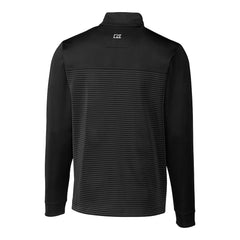 Miami Dolphins Cutter & Buck Throwback Logo Traverse Stripe Stretch Quarter-Zip Pullover Top Black | NFL