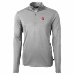 Tampa Bay Buccaneers Cutter & Buck Throwback Logo Virtue Eco Pique Recycled Quarter-Zip Pullover Top Gray | NFL