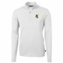 Pittsburgh Steelers Cutter & Buck Throwback Logo Virtue Eco Pique Recycled Quarter-Zip Pullover Top White | NFL