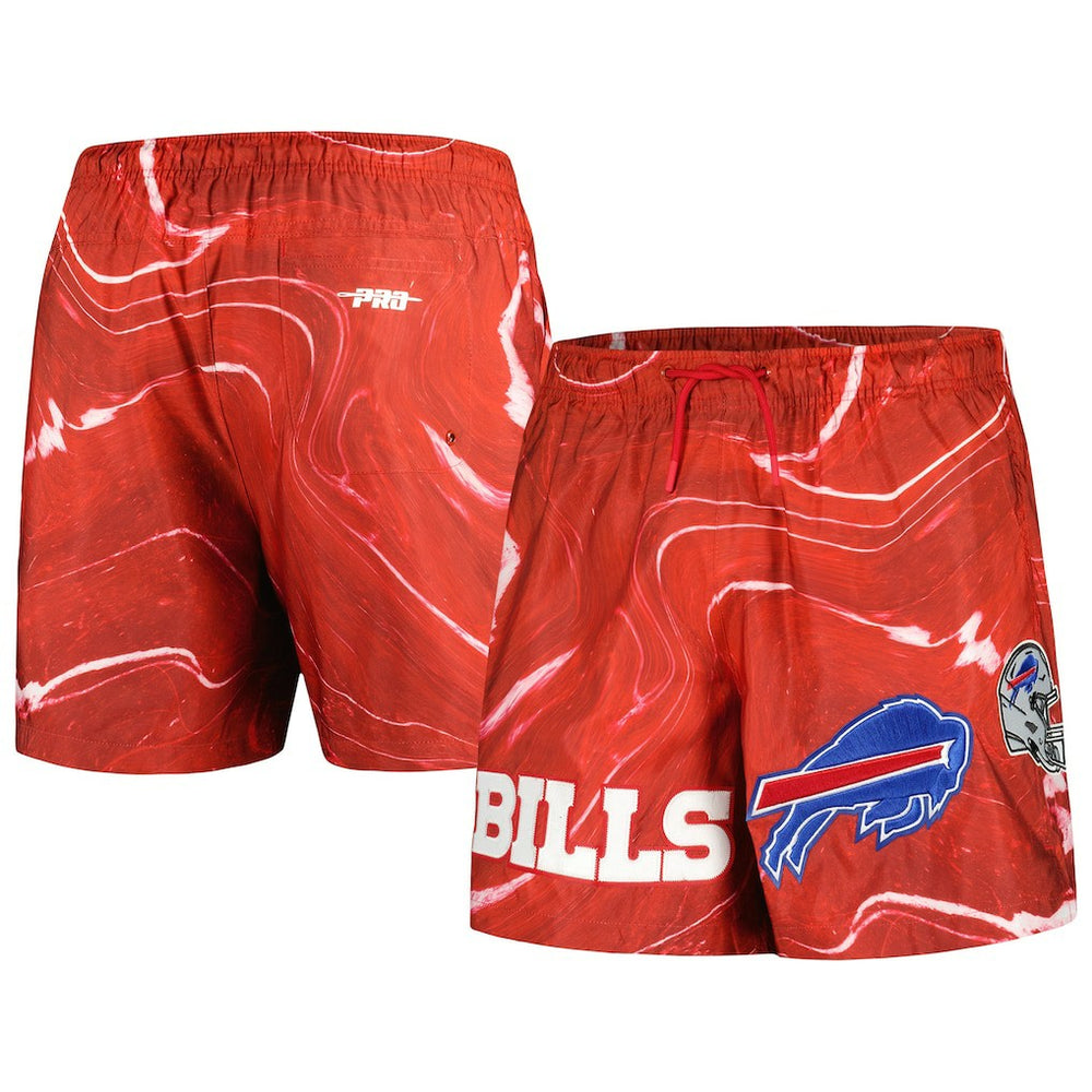Buffalo Bills Pro Standard Allover Marble Print Shorts Red | NFL