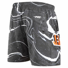 Cincinnati Bengals Pro Standard Allover Marble Print Shorts Black | NFL