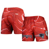 New England Patriots Pro Standard Allover Marble Print Shorts Red | NFL