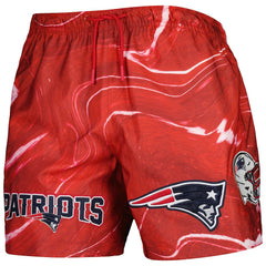 New England Patriots Pro Standard Allover Marble Print Shorts Red | NFL
