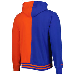 New York Knicks Hardwood Classics Split Pullover Hoodie Blue/Orange - NBA
