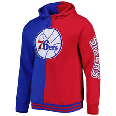 Philadelphia 76ers Hardwood Classics Split Pullover Hoodie Royal/Red - NBA