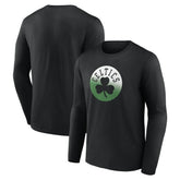 Boston Celtics Gradient Logo Long Sleeve T-Shirt Black - NBA