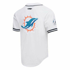Tyreek Hill Miami Dolphins Pro Standard Mesh Baseball Button-Up T-Shirt White | NFL