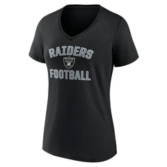 Las Vegas Raiders Victory Arch V-Neck T-Shirt Black | NFL