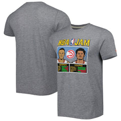 Dejounte Murray & Trae Young Atlanta Hawks Homage NBA Jam Tri-Blend T-Shirt Gray - NBA
