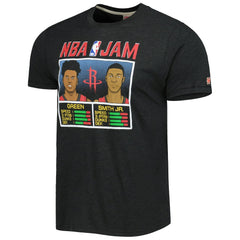 Jalen Green & Jabari Smith Jr. Houston Rockets Homage NBA Jam Tri-Blend T-Shirt Charcoal - NBA