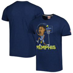 Ja Morant Memphis Grizzlies Homage Caricature Tri-Blend T-Shirt Navy - NBA