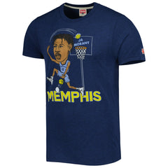 Ja Morant Memphis Grizzlies Homage Caricature Tri-Blend T-Shirt Navy - NBA