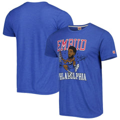 Joel Embiid Philadelphia 76ers Homage Caricature Tri-Blend T-Shirt Royal - NBA