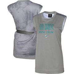 Miami Dolphins Women's No Sweat Tank Top Gray | NFL