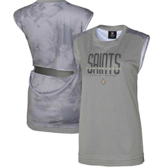 New Orleans Saints Women's No Sweat Tank Top Gray | NFL
