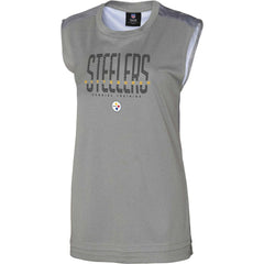 Pittsburgh Steelers Women's No Sweat Tank Top Gray | NFL