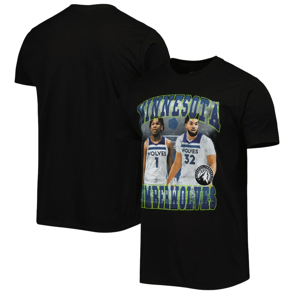 Anthony Edwards & Karl-Anthony Towns Minnesota Timberwolves Stadium Essentials Unisex Player Duo T-Shirt Black - NBA