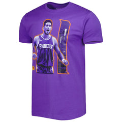 Devin Booker Phoenix Suns Stadium Essentials Unisex Player Skyline T-Shirt Purple - NBA