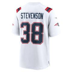 Rhamondre Stevenson New England Patriots Game Player Jersey White | Nike for Sale