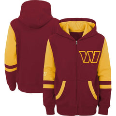 Washington Commanders Preschool Stadium Color Block Full-Zip Hoodie Burgundy | NFL