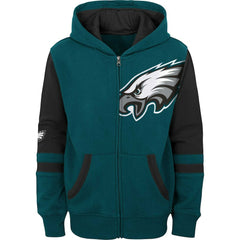 Philadelphia Eagles Preschool Stadium Color Block Full-Zip Hoodie Green | NFL