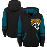 Jacksonville Jaguars Preschool Stadium Color Block Full-Zip Hoodie Black | NFL