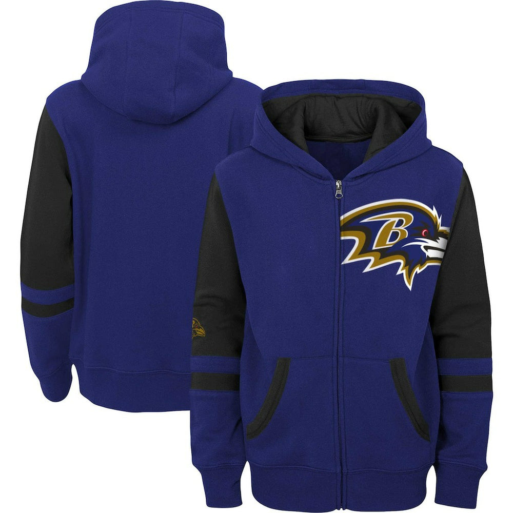 Baltimore Ravens Preschool Stadium Color Block Full-Zip Hoodie Purple | NFL