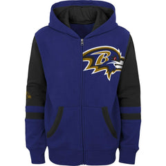 Baltimore Ravens Preschool Stadium Color Block Full-Zip Hoodie Purple | NFL