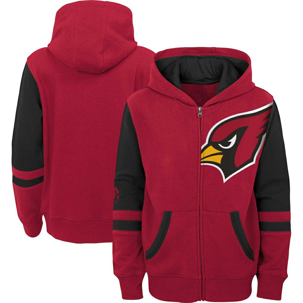 Arizona Cardinals Youth Colorblock Full-Zip Hoodie Cardinal | NFL
