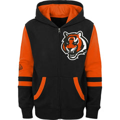 Cincinnati Bengals Youth Colorblock Full-Zip Hoodie Black | NFL