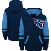 Tennessee Titans Youth Colorblock Full-Zip Hoodie Navy | NFL