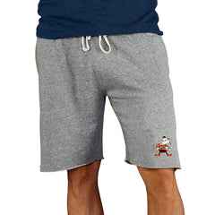 Cleveland Browns Concepts Sport Throwback Logo Mainstream Terry Shorts Gray | NFL