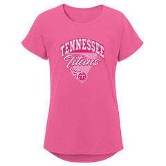 Tennessee Titans Girls Youth Playtime Dolman T-Shirt Pink | NFL