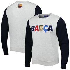 Barcelona Kangaroo Pullover Sweatshirt Gray/Navy - FIFA World CUP